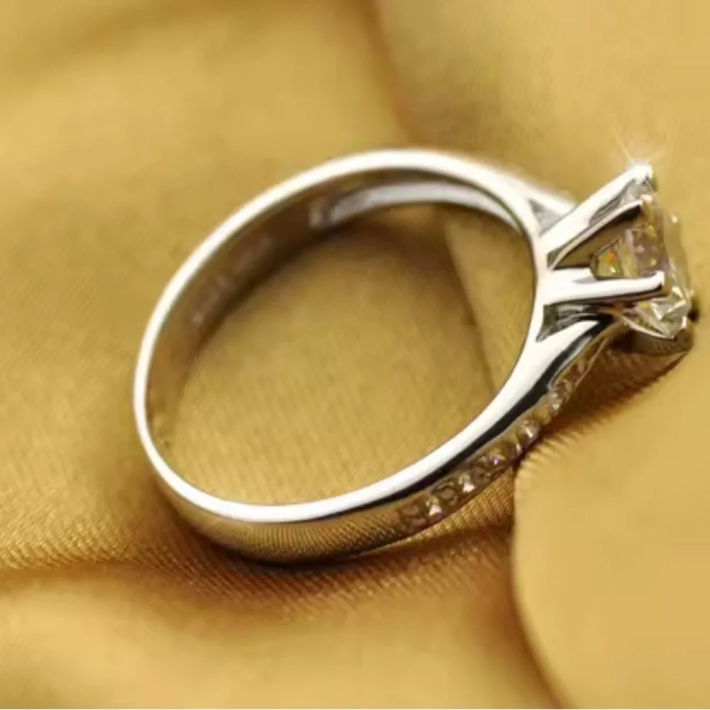 Sterling Silver CZ Diamond Solitaire Ring